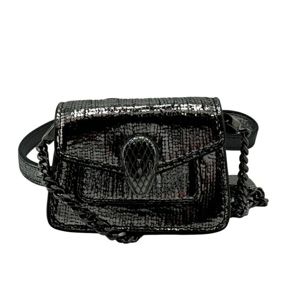 BVLGARI Serpenti Forever Micro Bag Chain Gunmetal Hardware Shoulder Women's